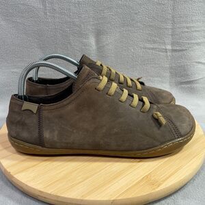 Camper Peu Mens Size EU 41 US 8 Brown Leather Shoes Sneakers Slip On Barefoot